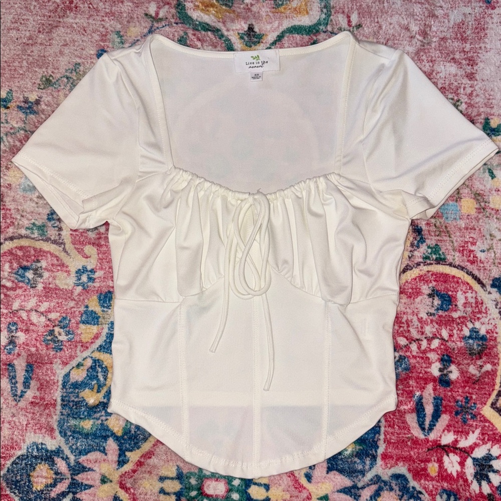 TJ Maxx/Marshalls Brand Live In The Moment Cream Top Size XS